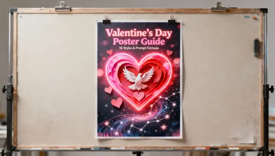 Midjourney Valentine's Day Poster Guide: 10 Styles & Prompt Formula