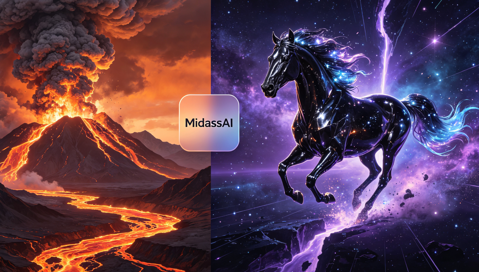 Guía Oficial de Prompts Midjourney: Erupción Volcánica, Caballo del Vacío y Más