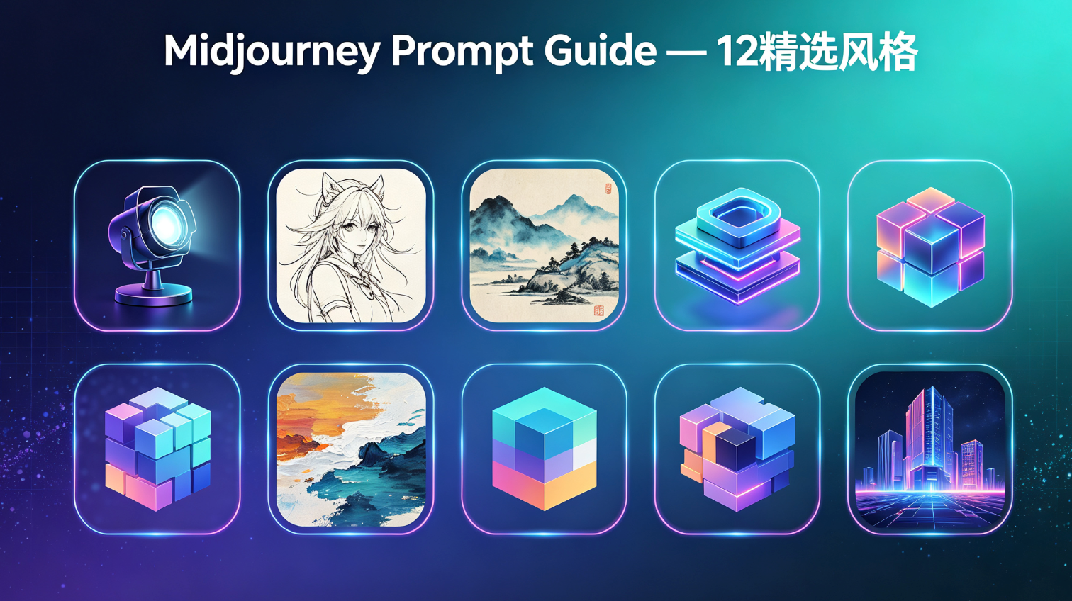 Midjourney Prompt Guide—精选风格 | Step-by-Step Style Prompting