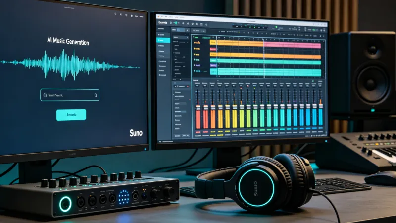 Aliran Kerja Suno + Logic Pro: Jana & Sempurnakan Secara Manual