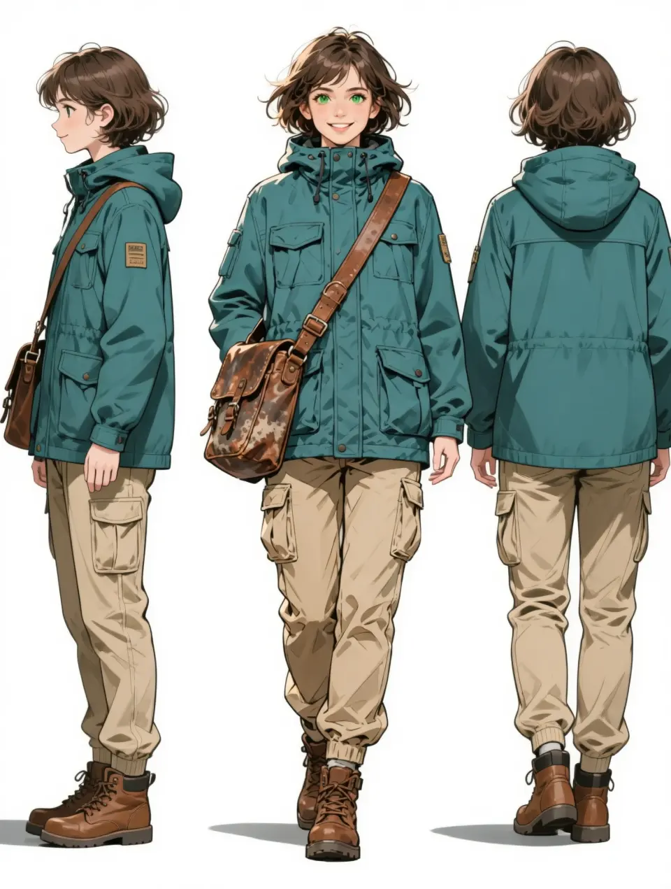 Character Three-View Turnaround